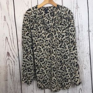 Torrid Animal Print Blouse 1X